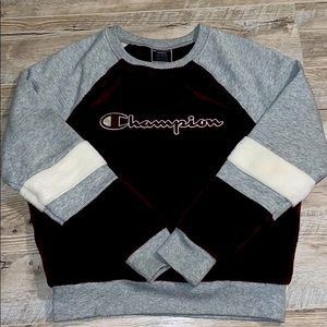 PENDING BNWOT Champion Fuzzy/Sherpa Crewneck
